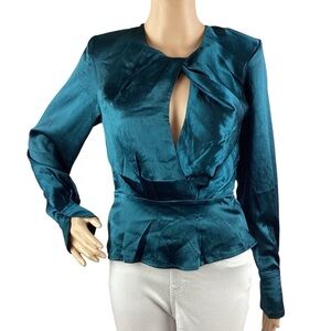 Lush Keyhole Top Size S Midnight Teal